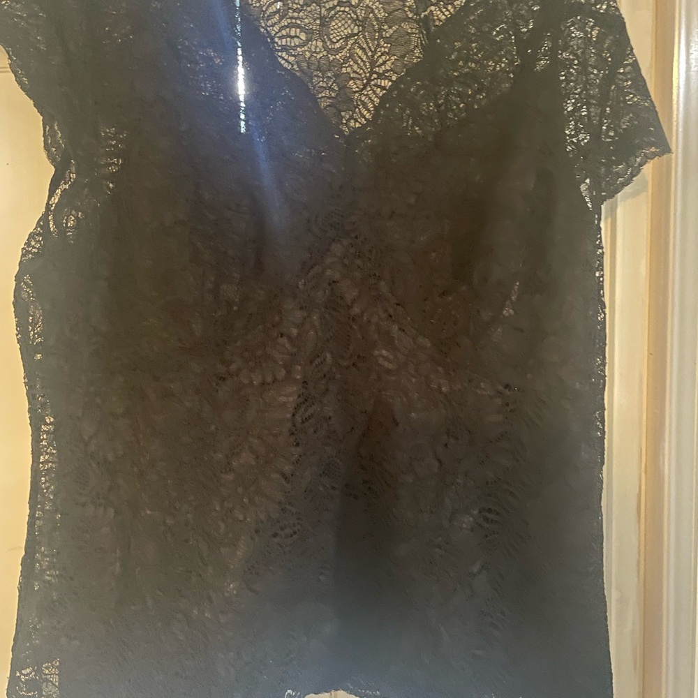 Black lace top
